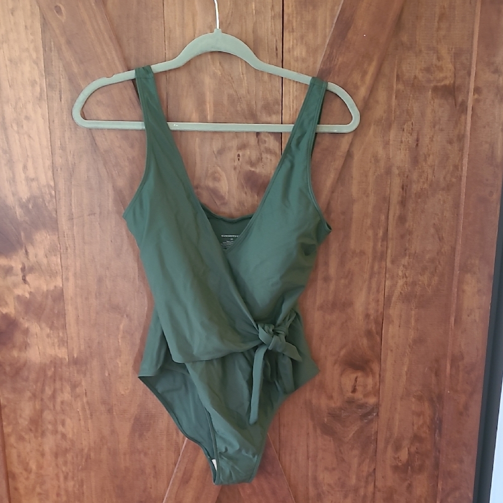 Summersalt Olive The Perfect Wrap One Piece Swimsuit